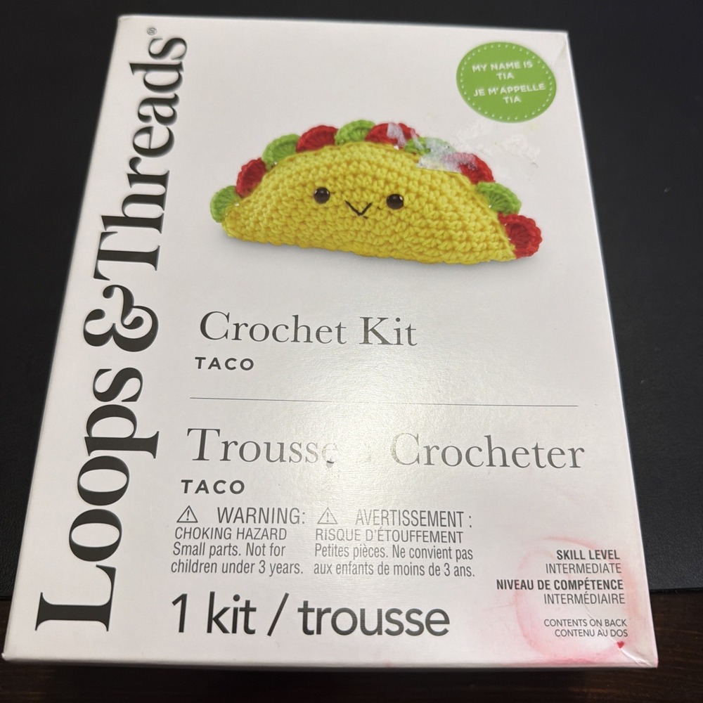 Loops And Threads Crochet Kit - Tia Taco- New In Box!